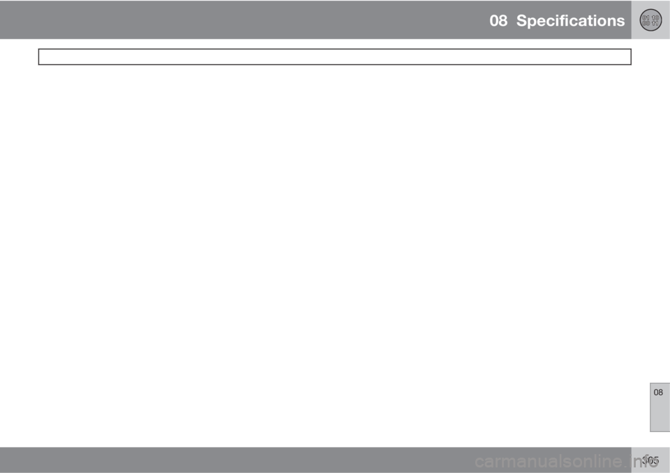 VOLVO XC70 2011  Owner´s Manual 08  Specifications
 
08
305 