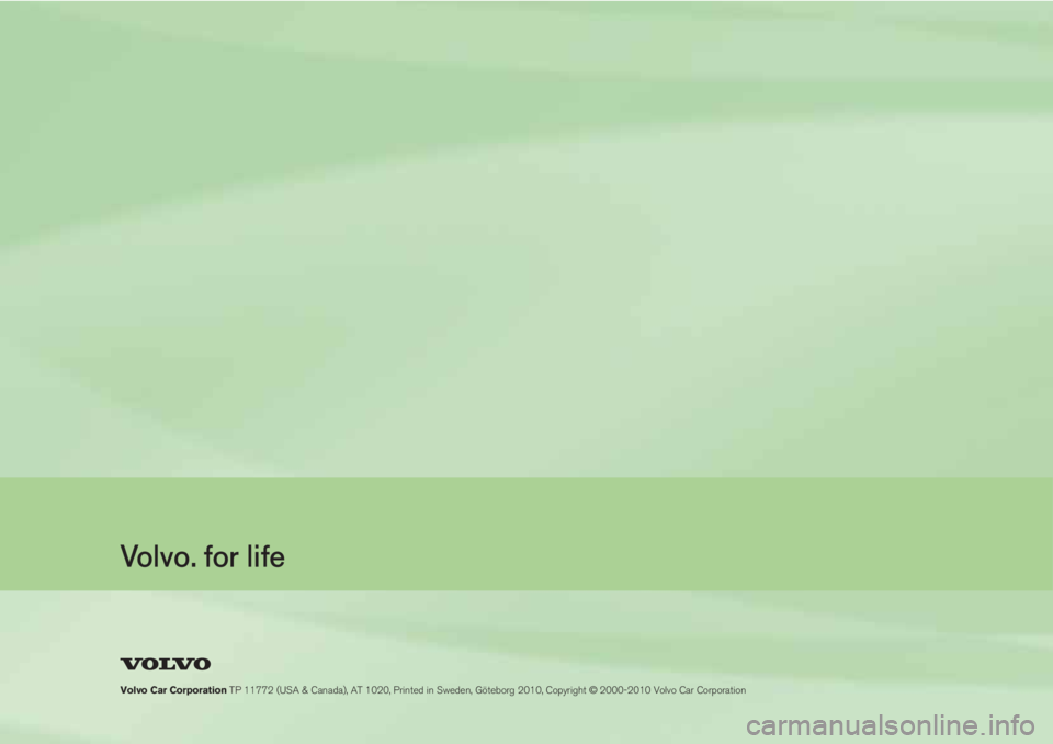 VOLVO XC70 2011  Owner´s Manual 		
	
	



 ©!"#$

 