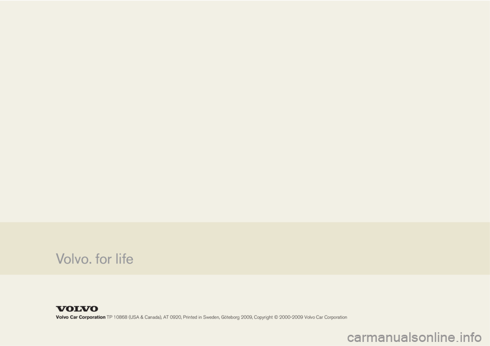 VOLVO V50 2010  Owner´s Manual 		
	
	

 !"#$%&  