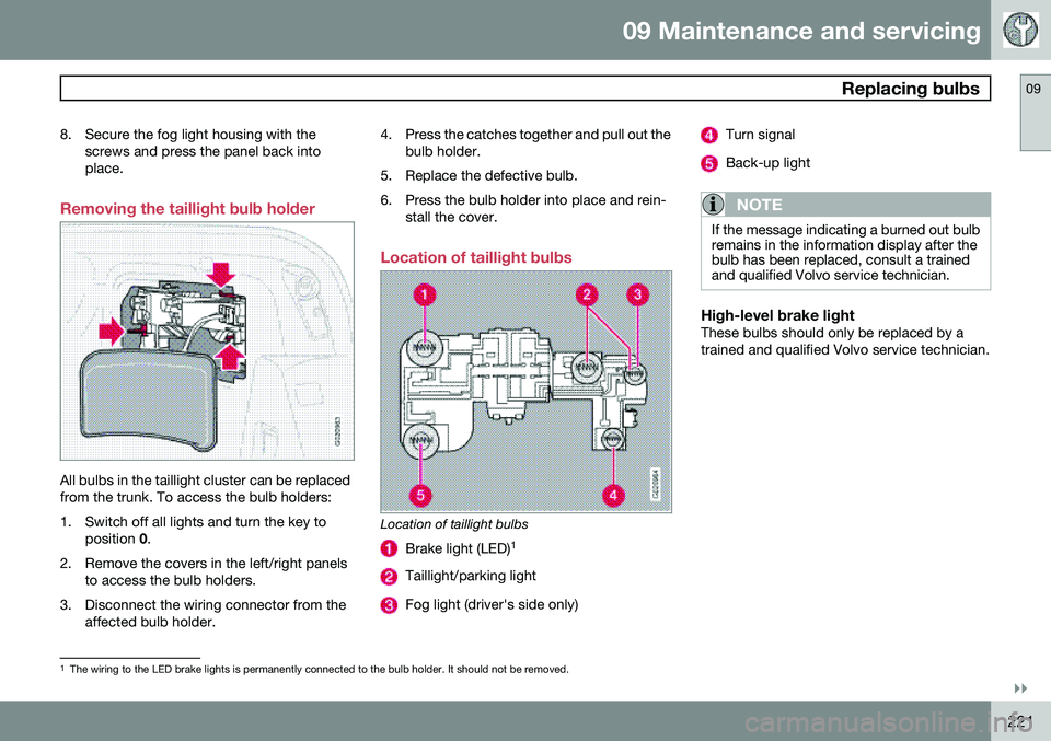VOLVO C70 CONVERTIBLE 2009  Owner´s Manual 