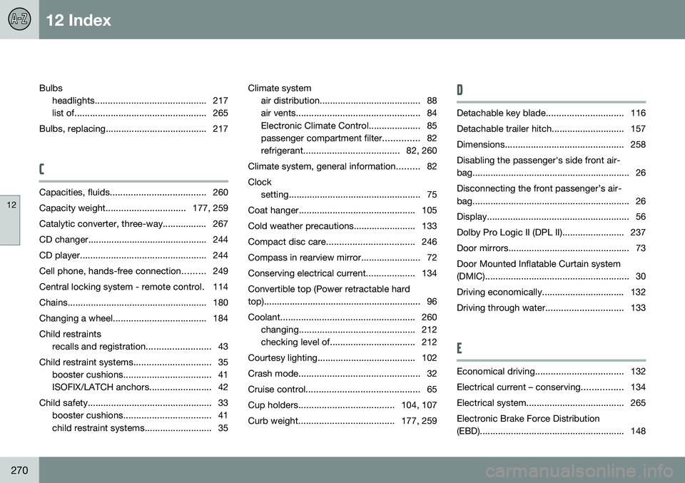 VOLVO C70 CONVERTIBLE 2009  Owner´s Manual 