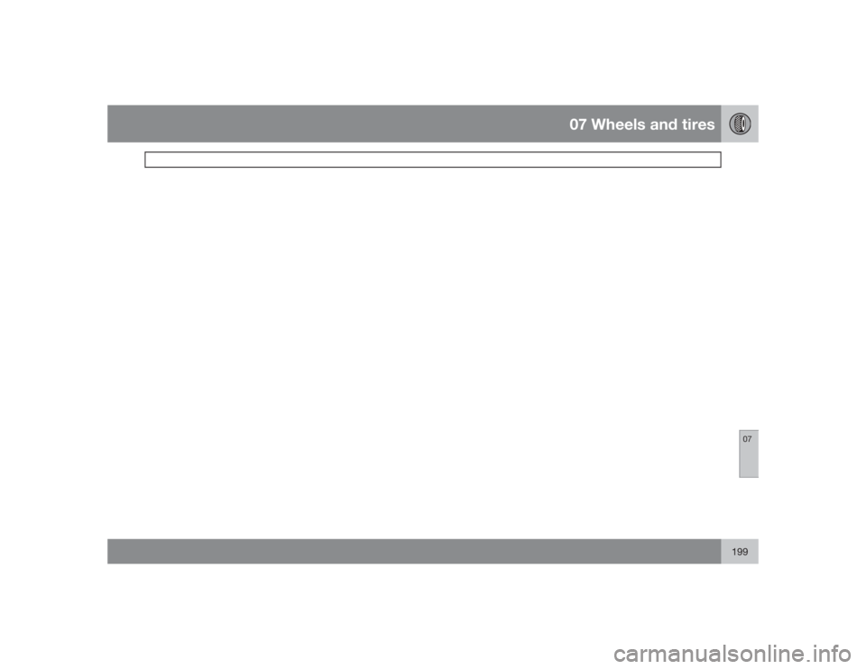 VOLVO S40 2009  Owner´s Manual 07 Wheels and tires
07
199 