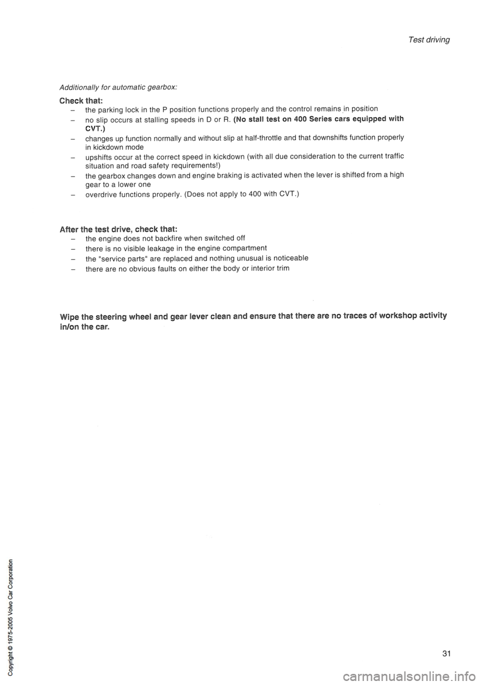 VOLVO 240 1991 Service Service Manual VOLVO 240 1991 Service Service Manual