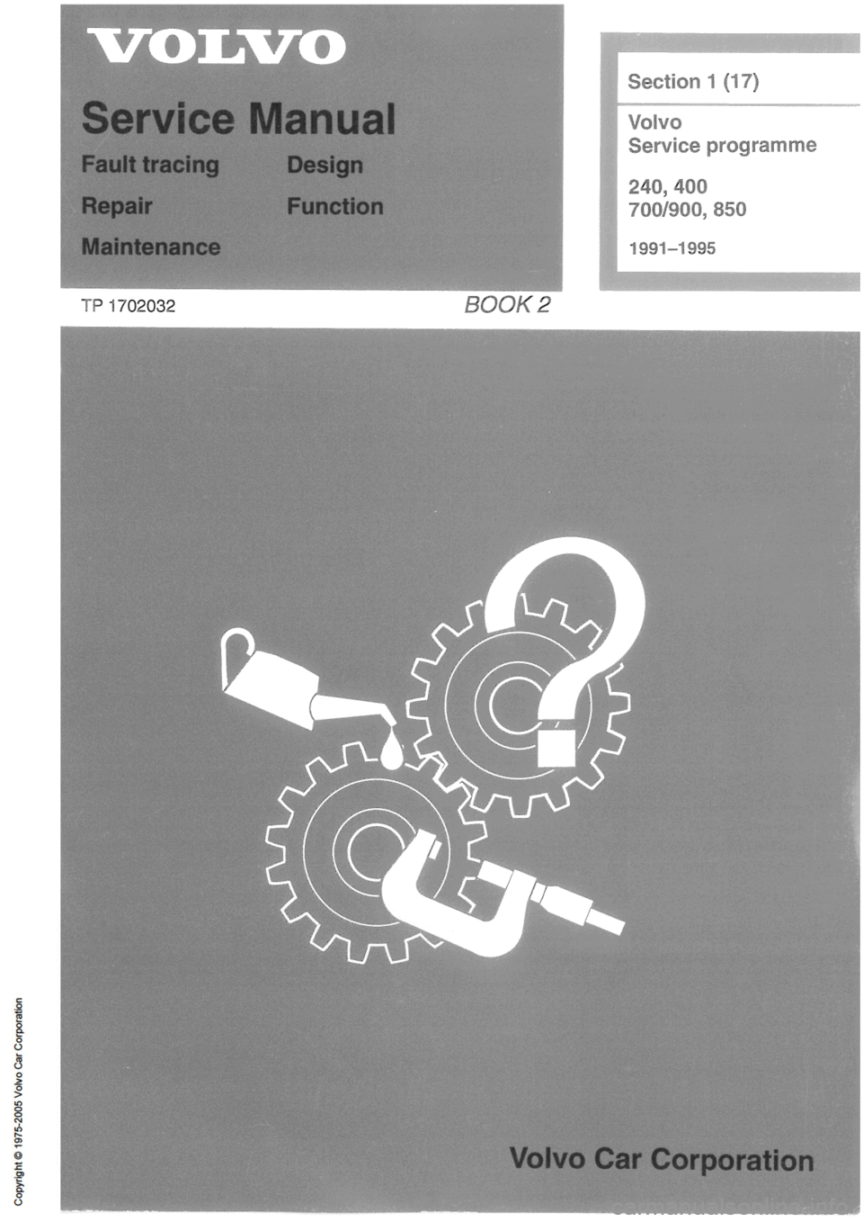 VOLVO 240 1991 Service Service Manual VOLVO 240 1991 Service Service Manual