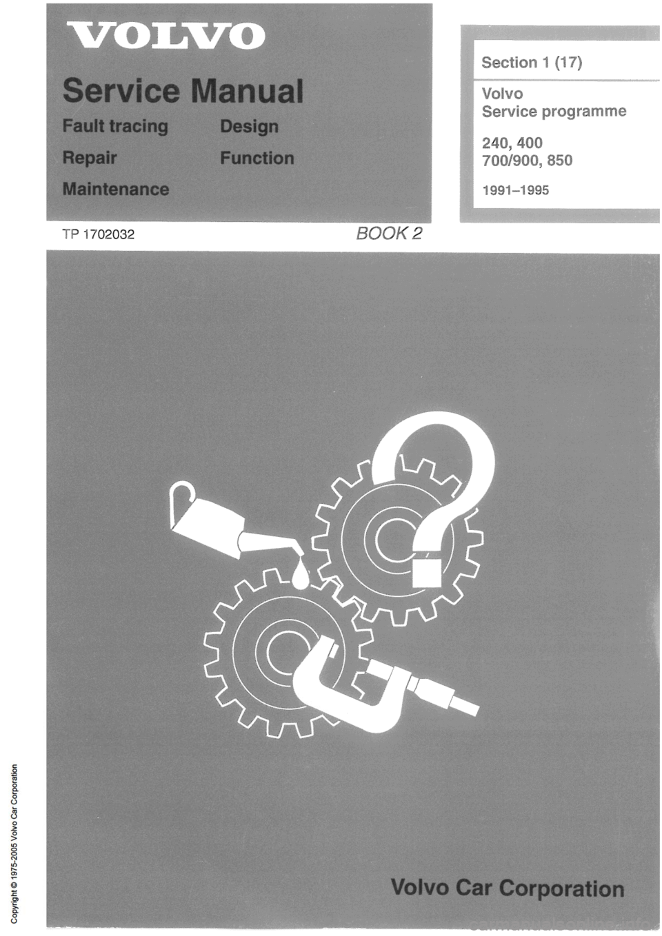 VOLVO 240 1991  Service Service Manual 