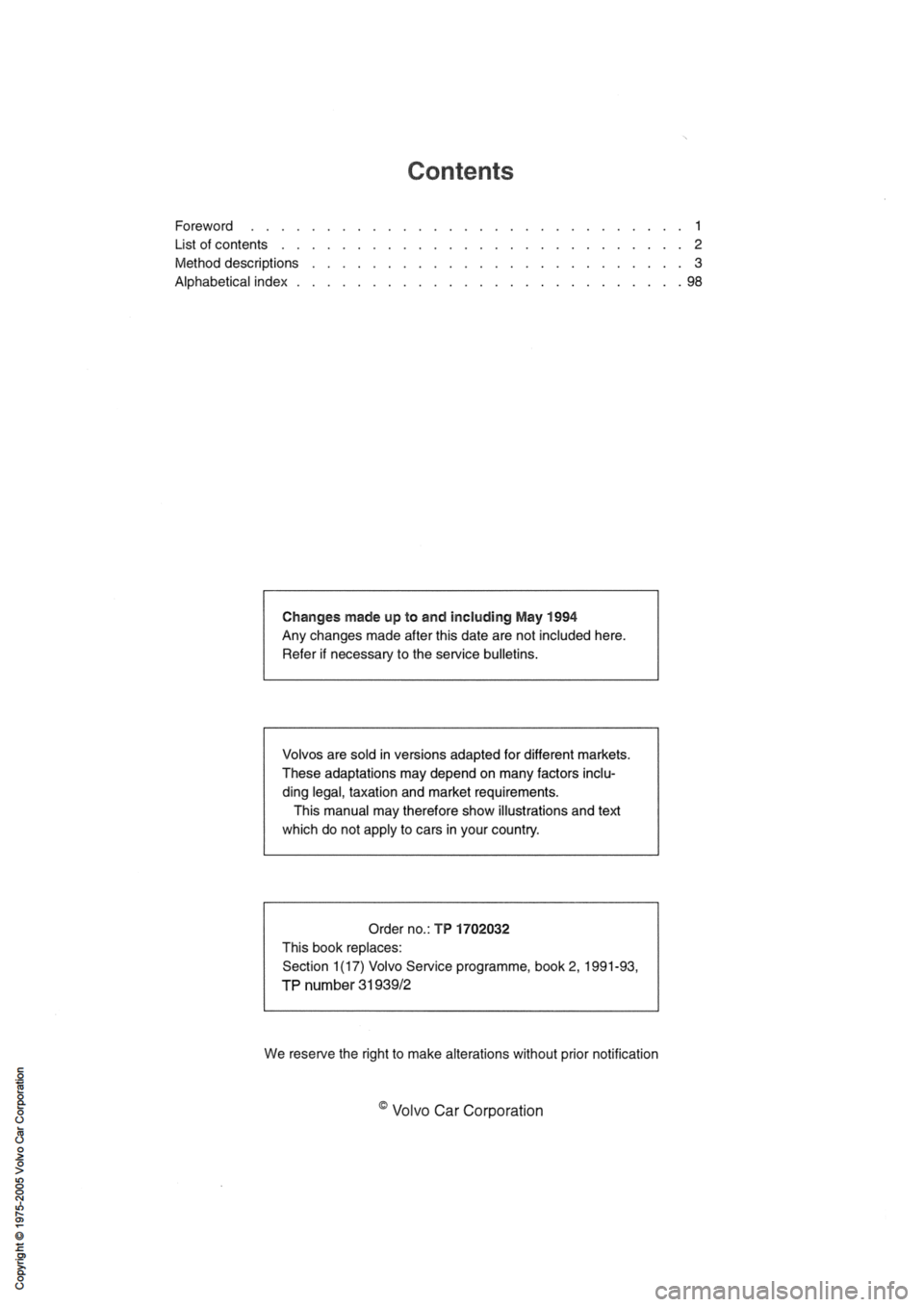 VOLVO 240 1991 Service Service Manual VOLVO 240 1991 Service Service Manual