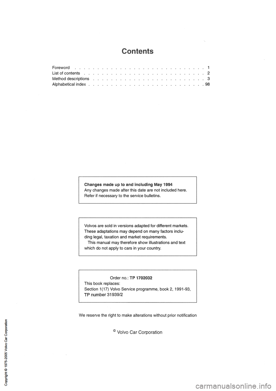 VOLVO 240 1991  Service Service Manual 