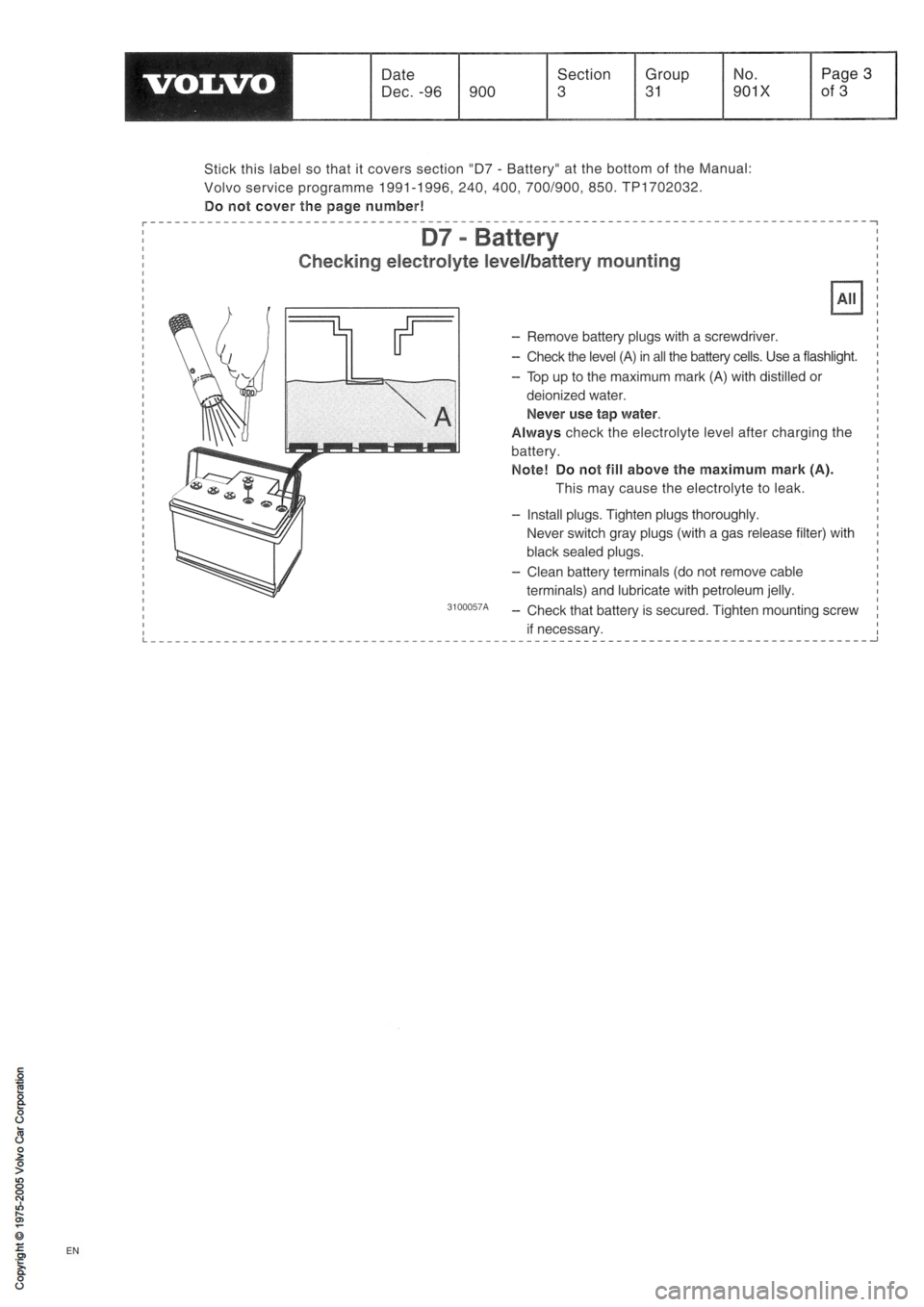 VOLVO 240 1991 Service Workshop Manual VOLVO 240 1991 Service Workshop Manual