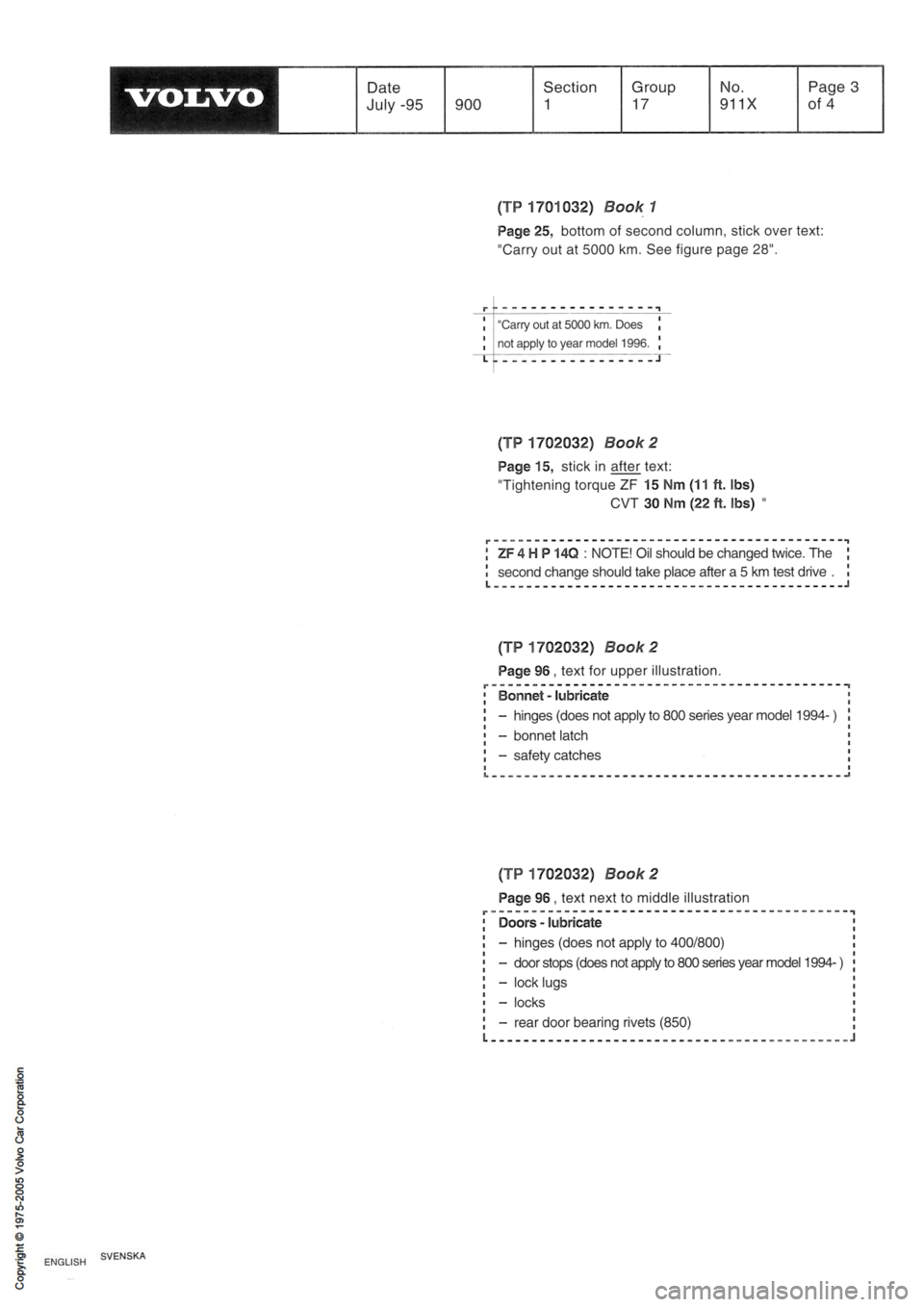 VOLVO 240 1991  Service Repair Manual 