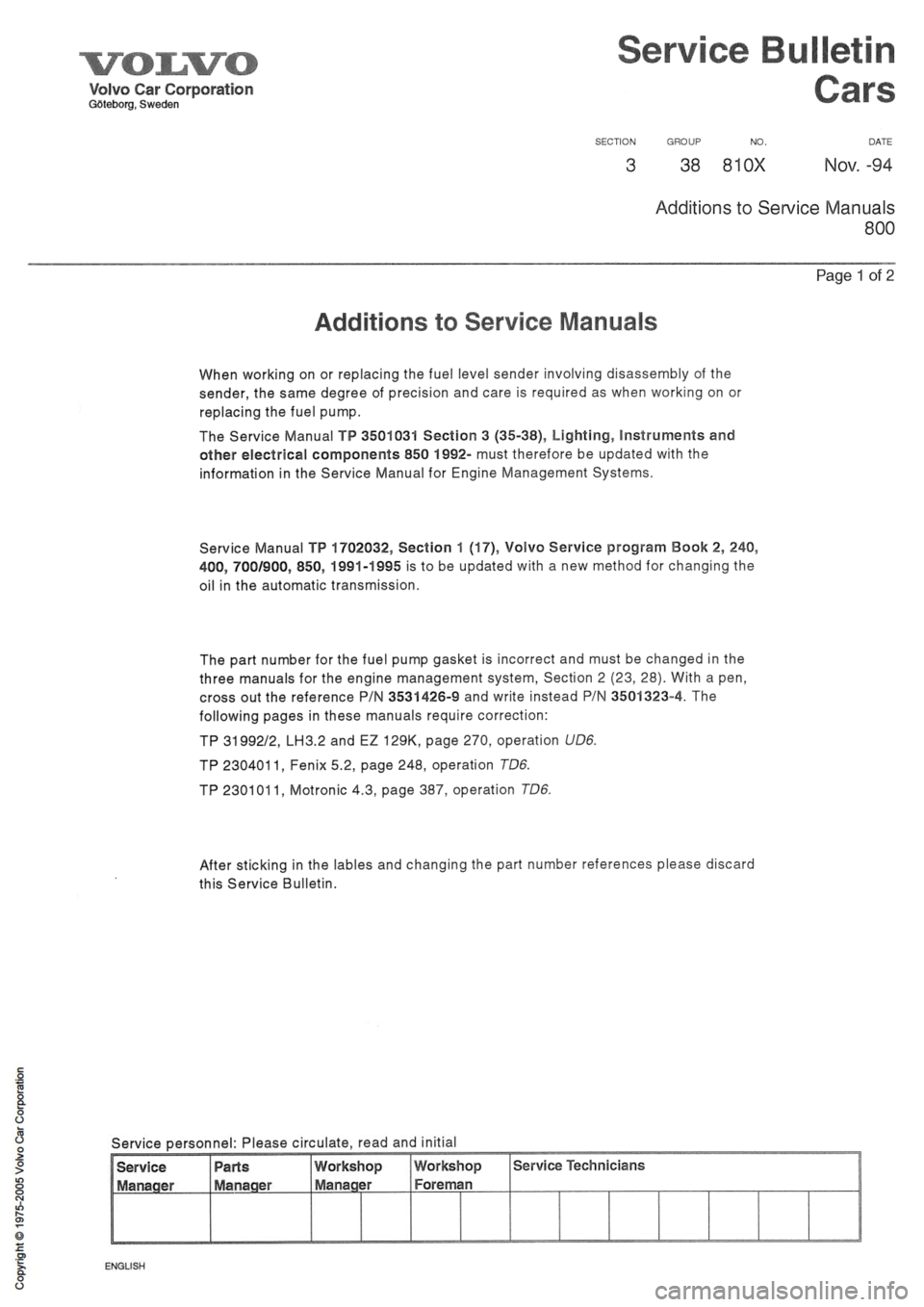 VOLVO 240 1991 Service Manual PDF VOLVO 240 1991 Service Manual PDF