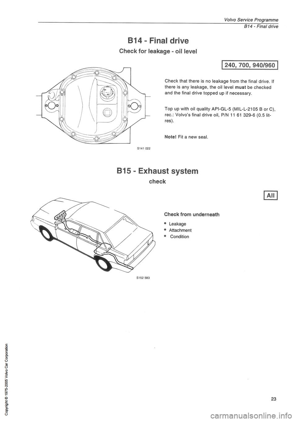 VOLVO 240 1991 Service Owners Manual VOLVO 240 1991 Service Owners Manual