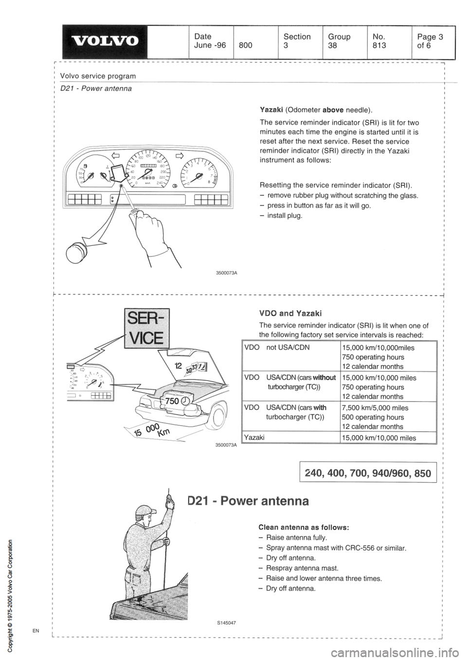 VOLVO 850 1991  Service Workshop Manual 