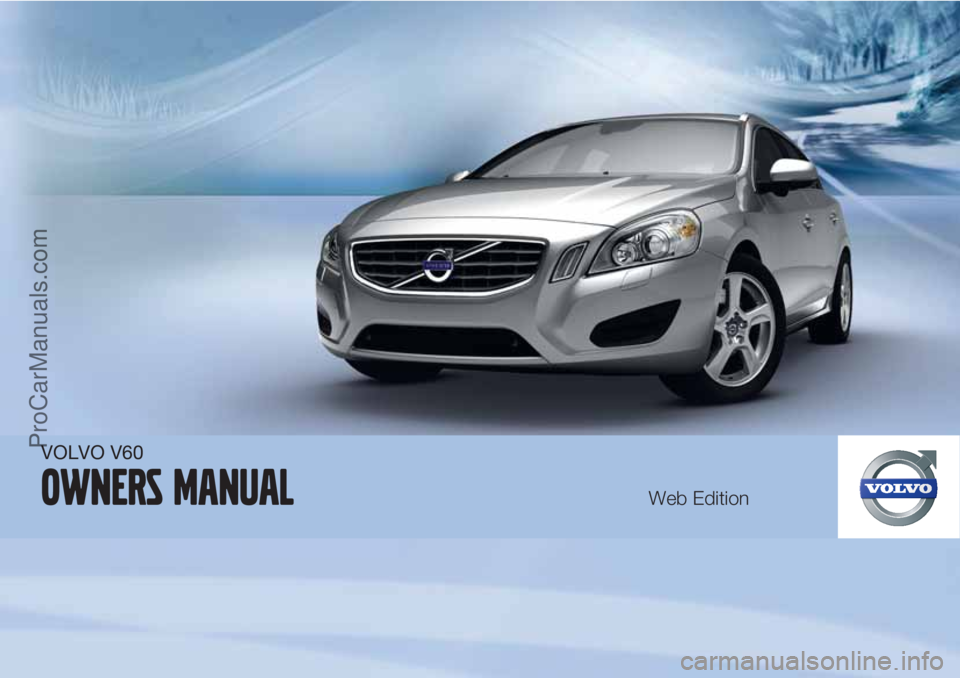 VOLVO V60 2012  Owners Manual 
