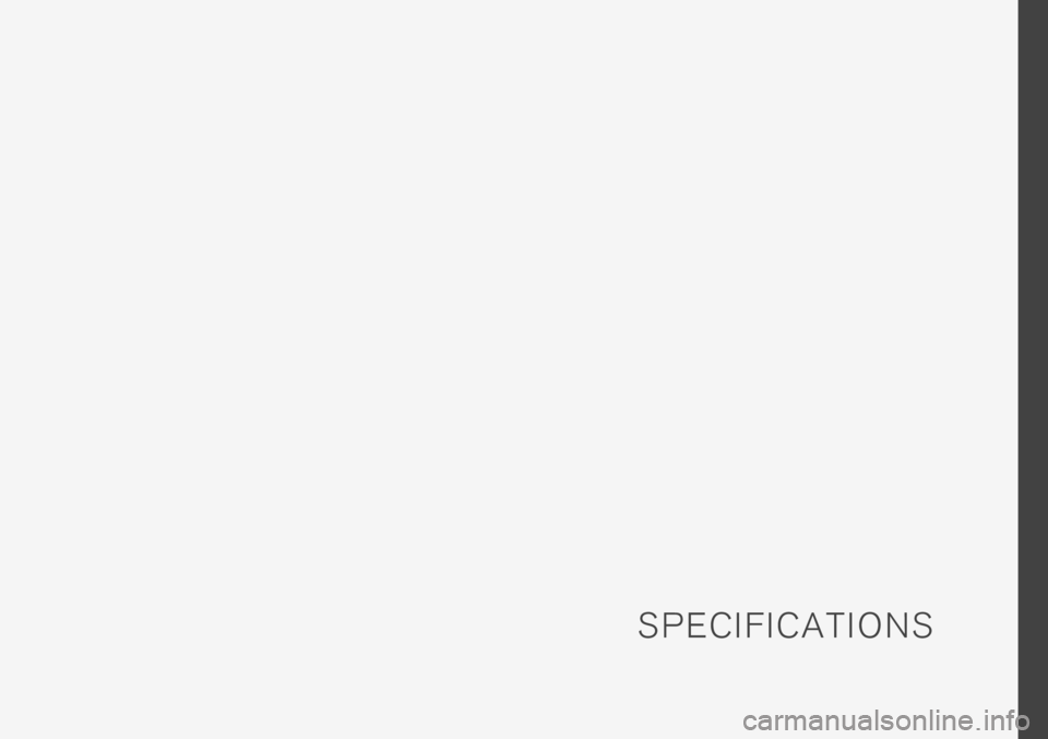 VOLVO S60 TWIN ENGINE 2019  Owners Manual S P E C I F I C A T I O N S 