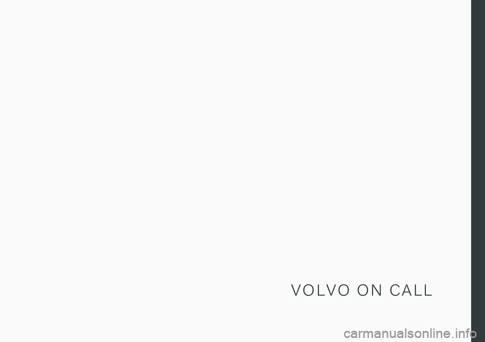 VOLVO S90 TWIN ENGINE 2020  Owners Manual V O L V O   O N   C A L L 