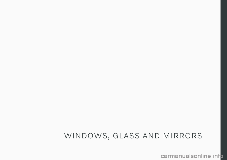 VOLVO V60 2021  Owners Manual W I N D O W S ,   G L A S S   A N D   M I R R O R S 