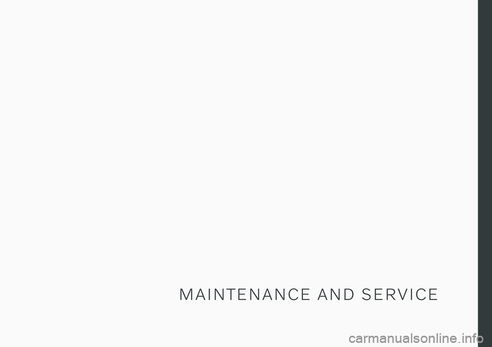 VOLVO V90 CROSS COUNTRY 2021  Owners Manual M A I N T E N A N C E   A N D   S E R V I C E 