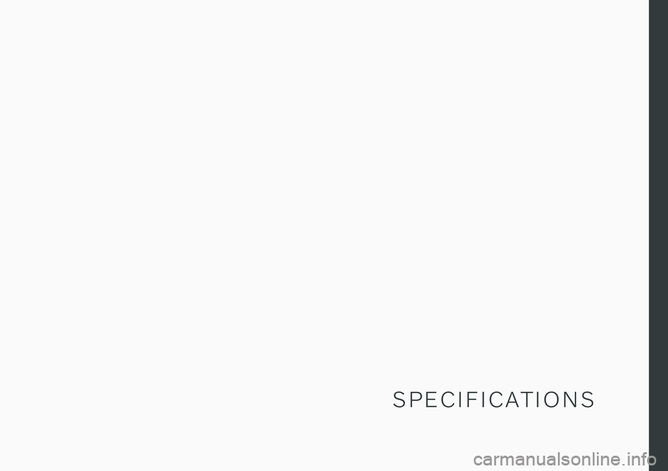 VOLVO V90 CROSS COUNTRY 2021  Owners Manual S P E C I F I C A T I O N S 