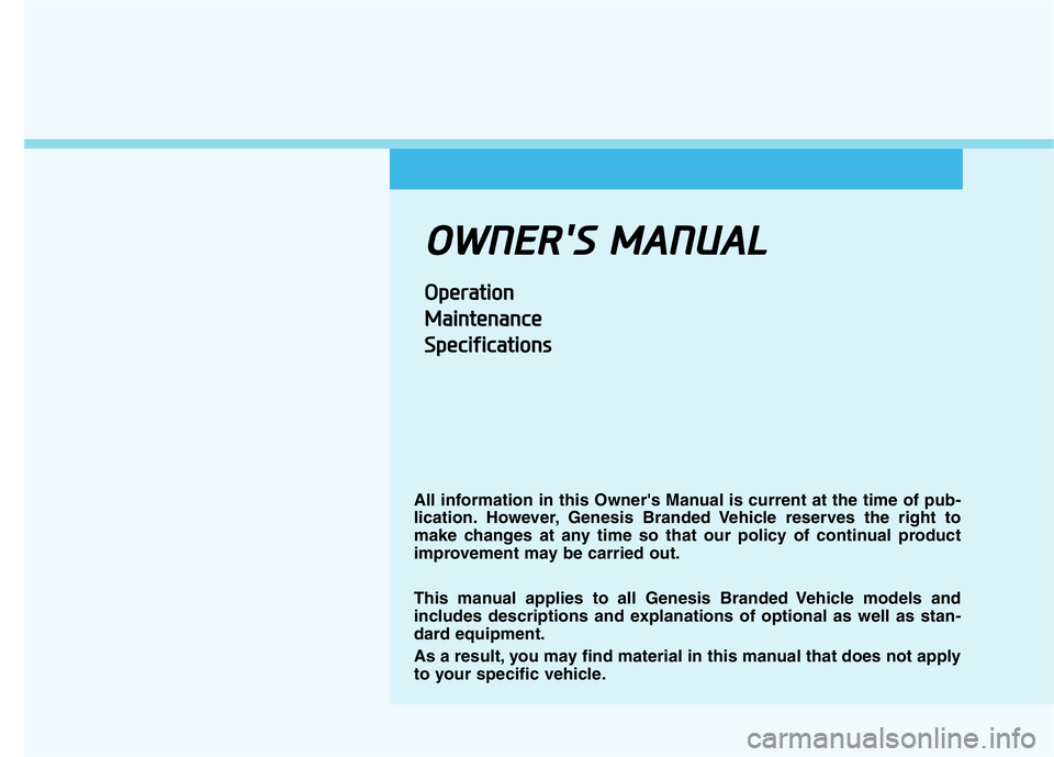 GENESIS G70 2021  Owners Manual 