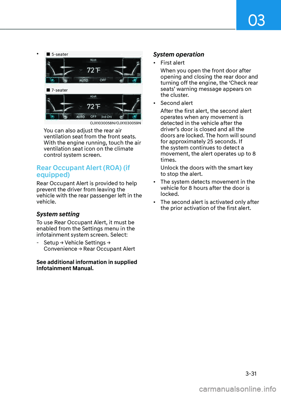 GENESIS GV80 2021 Workshop Manual 03
3-31
•  		�
