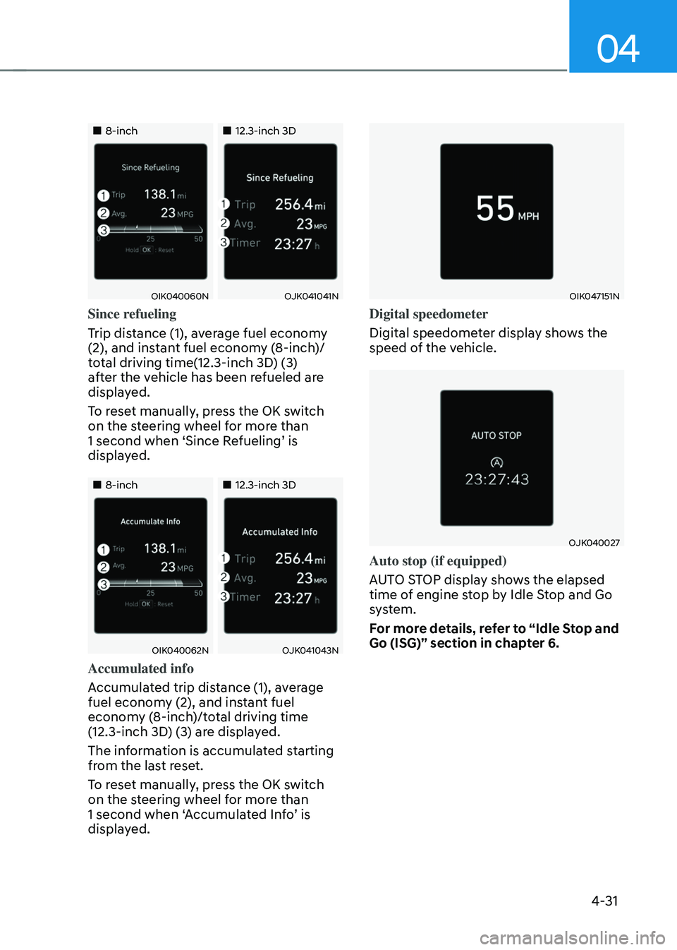 GENESIS GV70 2023  Owners Manual 04
4-31
		 