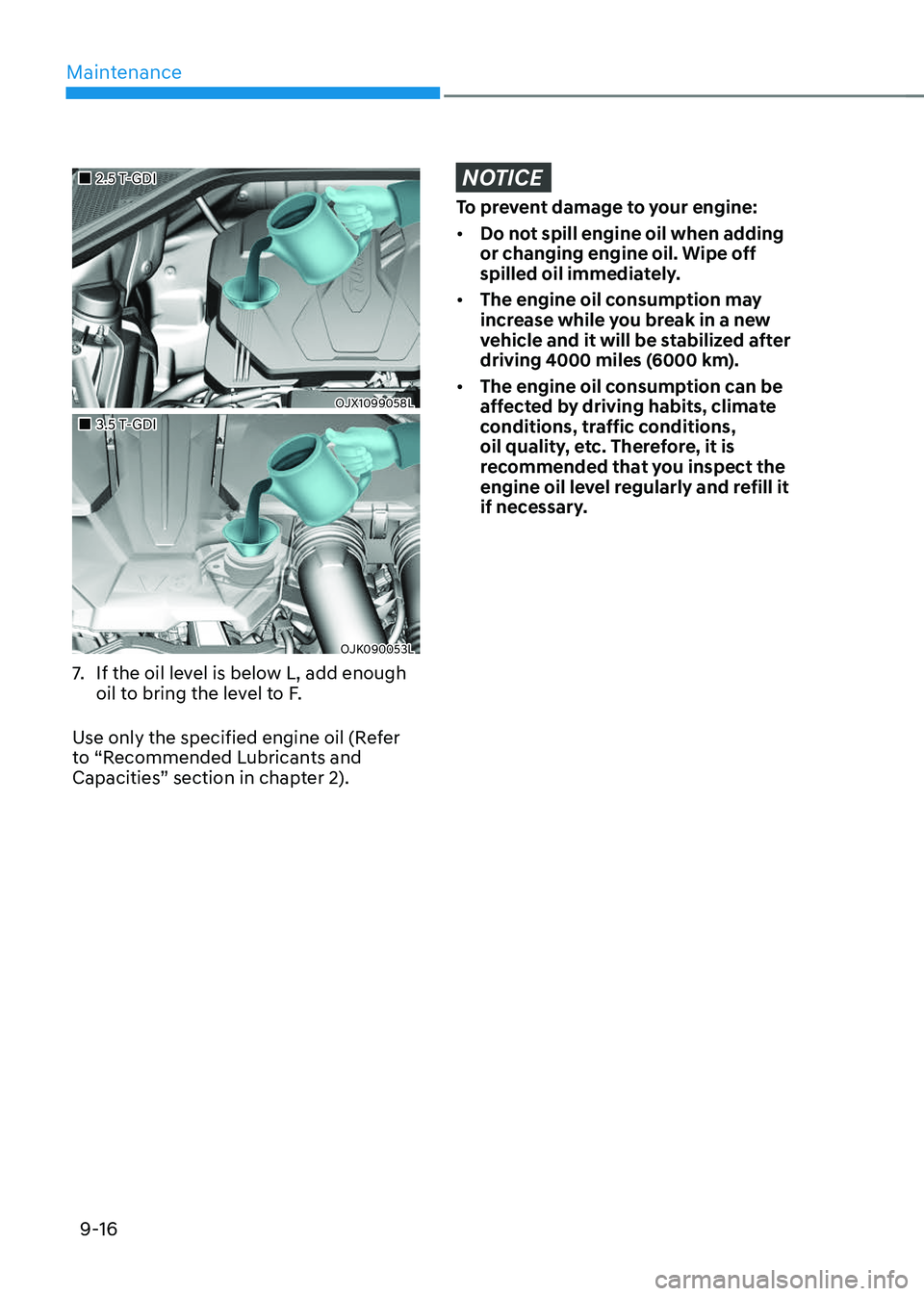 GENESIS GV70 2023  Owners Manual Maintenance
9-16
		 