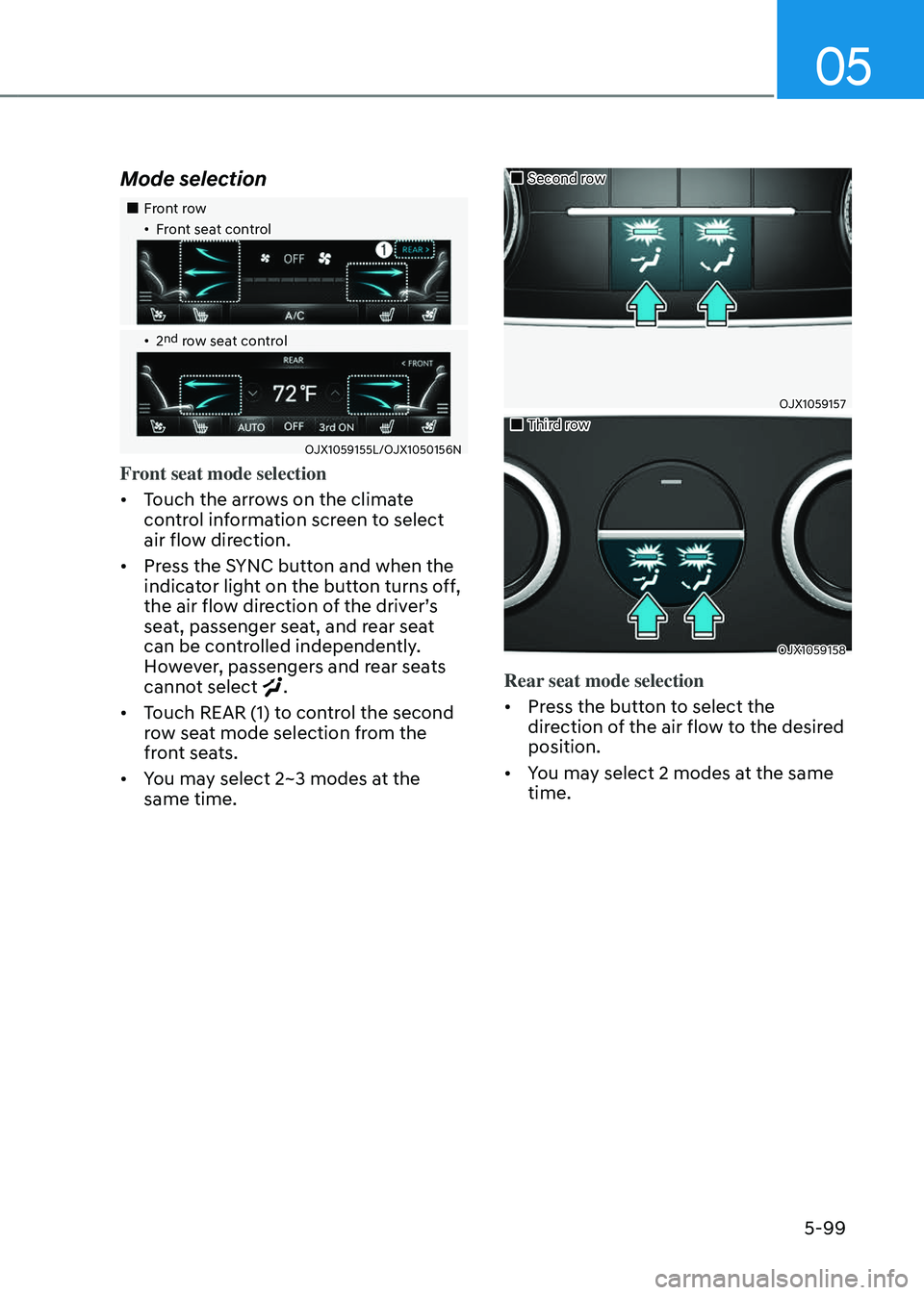 GENESIS GV80 2023  Owners Manual 05
5-99
Mode selection
		 