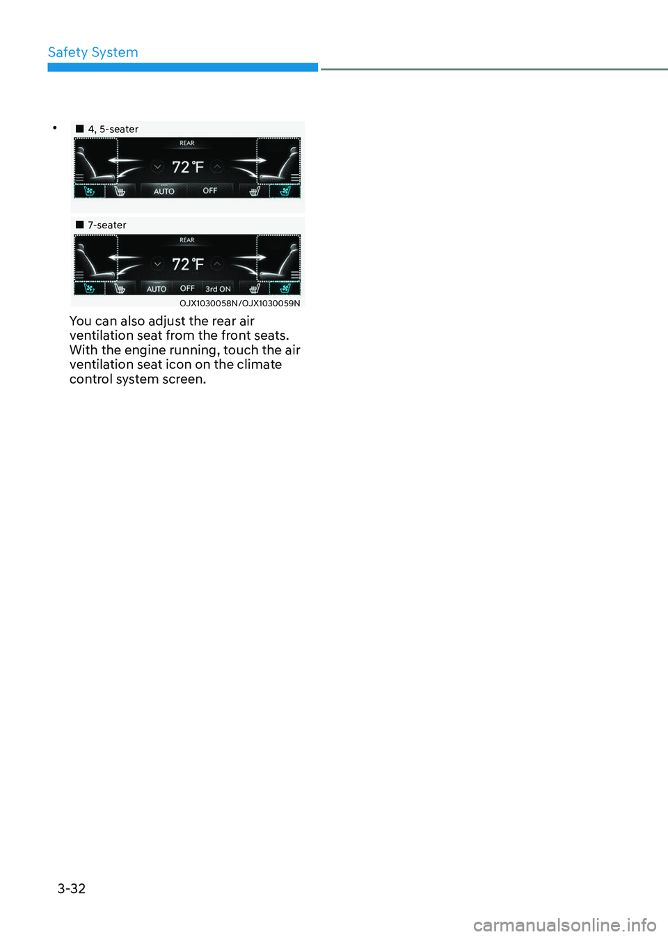 GENESIS GV80 2023 Repair Manual Safety System
3-32
•  		 