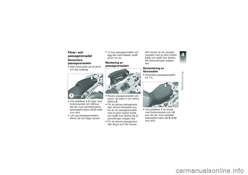BMW MOTORRAD R 1200 GS 2012  Instruktionsbok (in Swedish) �4����� �\b��
�7������
�������
�
�9�
�	�\b��\f�
��
�7������
�������
��
�6���	�	 ���������
�	�
 �%� �
�� �$���
���� ���� �\b�
��
��	���
�
