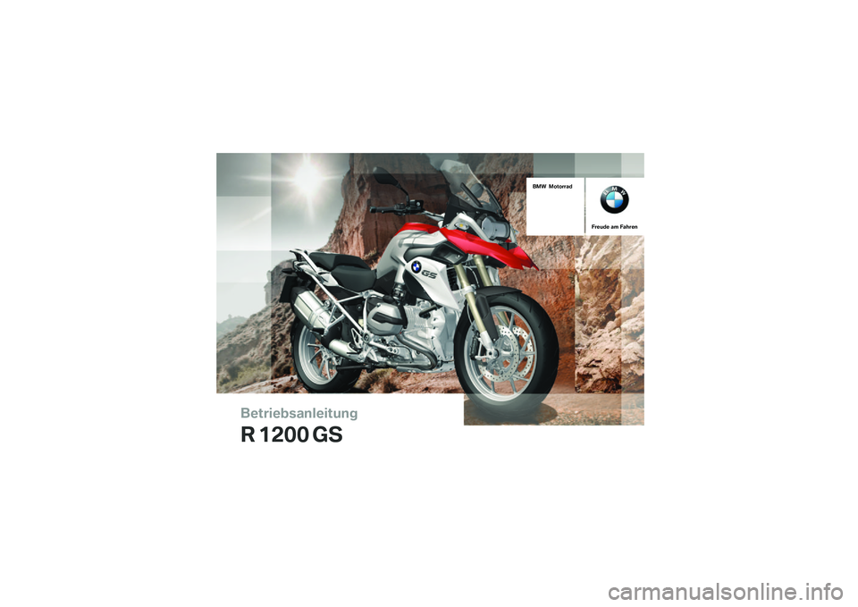 BMW MOTORRAD R 1200 GS 2013  Betriebsanleitung (in German) 