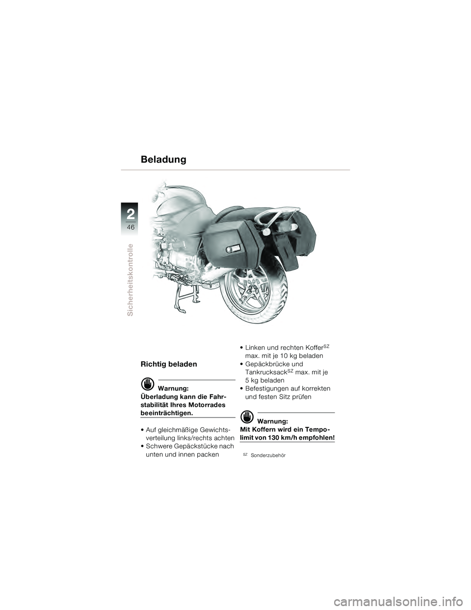 BMW MOTORRAD R 850 R 2003  Betriebsanleitung (in German)   47
	\b\b
2\f
\b
\f \f /

\b\f	\f\f8

\b=\f\f\f

=E
E ,\b& !3 #
 &\b	&	"


