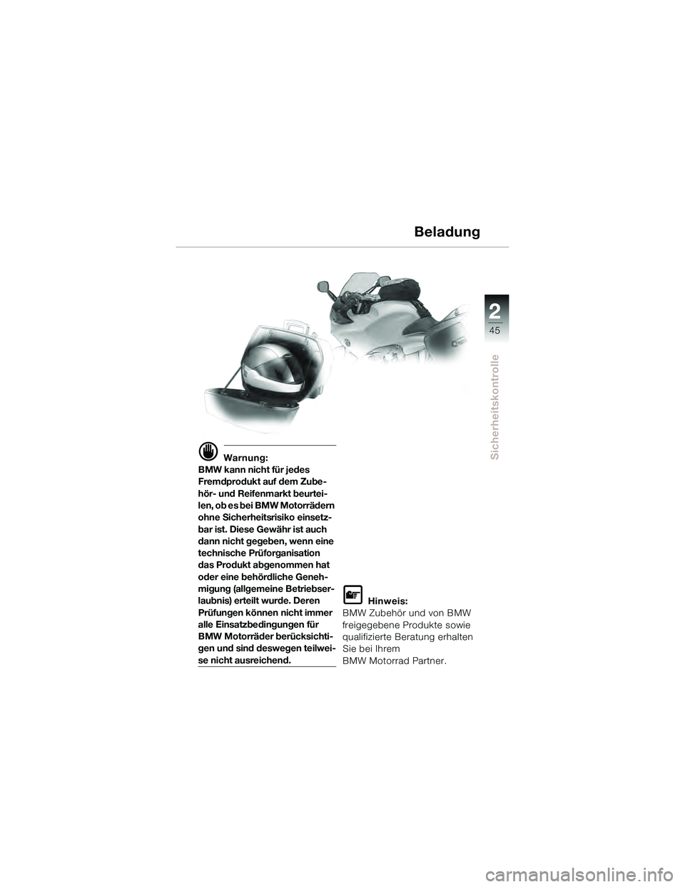BMW MOTORRAD R 1100 S 2002  Betriebsanleitung (in German) 45
	\b\b \f 1
\f	\f\f/,\fD\f
 
 +	\f/\f
 \f2
9
F9\f\f3/
 	\f
9
\bK\f
\f\f
\f\f=\f
\f	\
