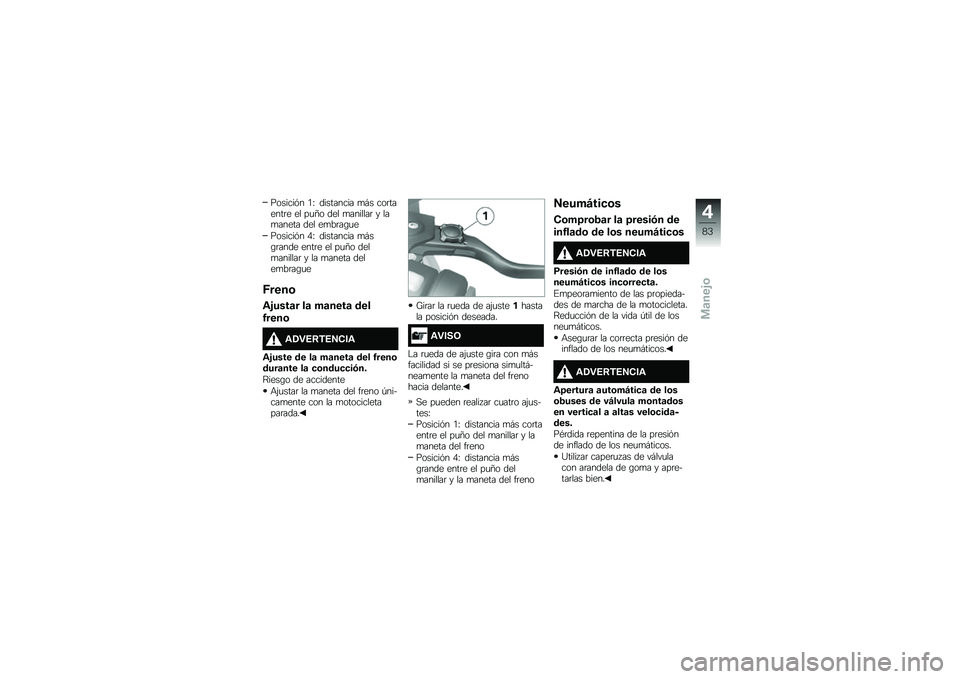 BMW MOTORRAD R 1200 GS 2015  Manual de instrucciones (in Spanish) �������&� �.�I ��������� �
�#� ���	������	� �� ��
�>� ��� �
�������	 � ���
����� ��� ��
��	��\b�
�
�������&� �/�I ��������� �
�#��