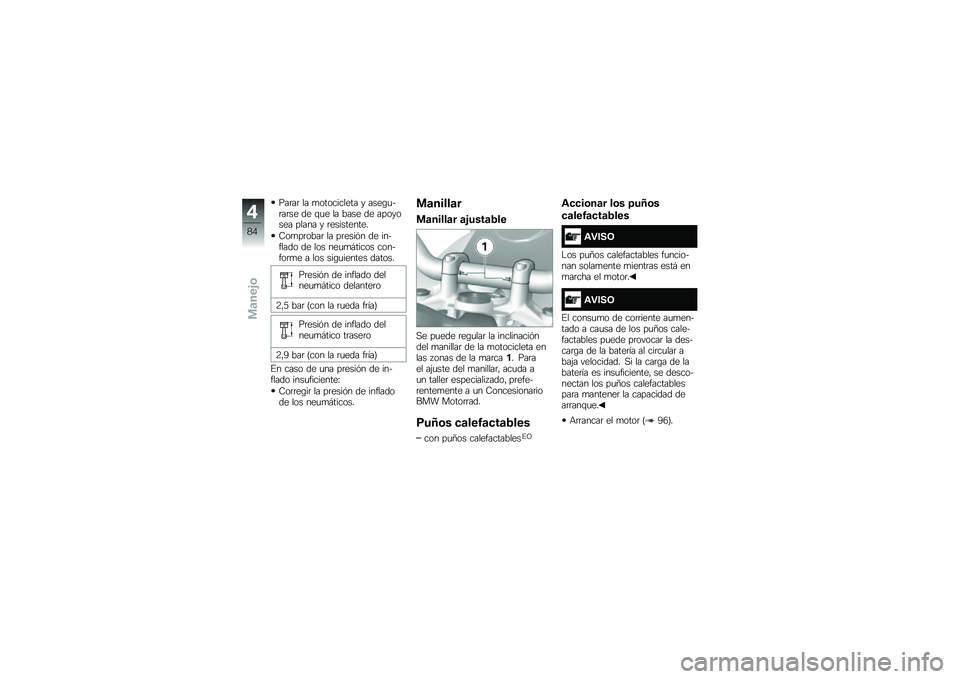BMW MOTORRAD R 1200 GS 2015  Manual de instrucciones (in Spanish) ���	��	 �� �
���������� � ����\b�
��	��	�� �� �\f�
� �� ���� �� �������� ����� � �	����������
�8��
��	����	 �� ��	����&� �� ��