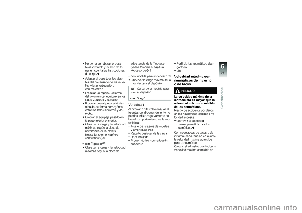 BMW MOTORRAD R 1200 GS 2015  Manual de instrucciones (in Spanish) �� �� �� �� �	������	 �� ��������� ���
������ � �� ��� �� ������	 �� ��
���� ��� �����	�
��������� ���	�\b��
�+������	 ��