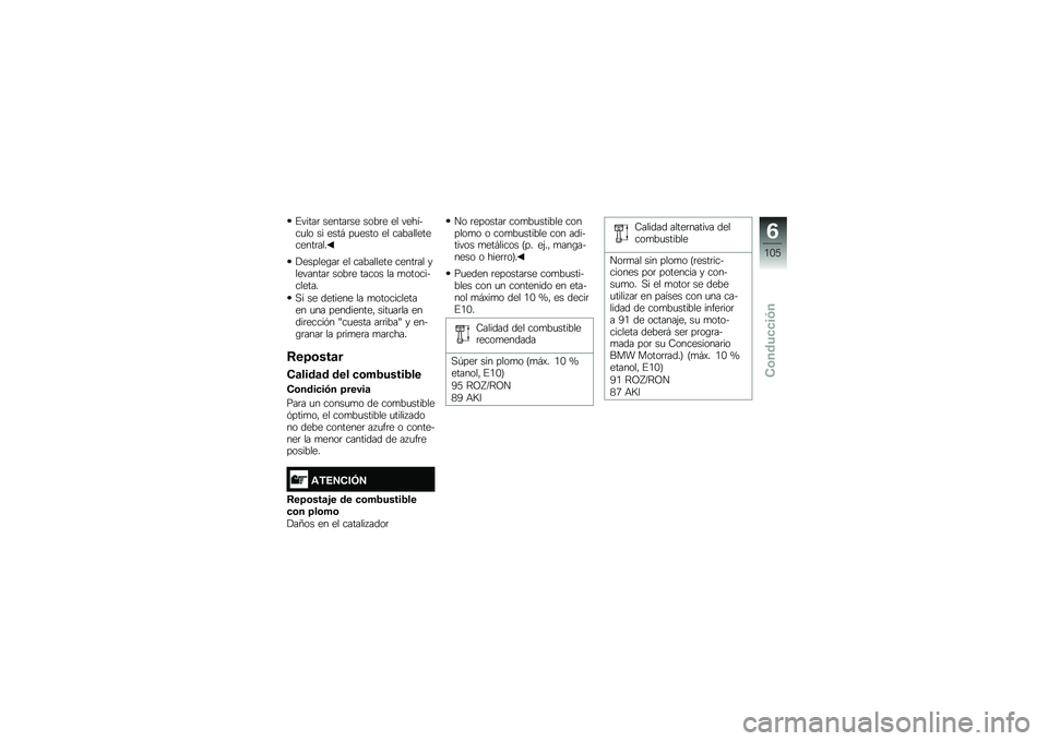 BMW MOTORRAD R 1200 GS 2016  Manual de instrucciones (in Spanish) �%�����	 ������	�� ����	� �� �������
�� �� ����# ��
���� �� ��������������	���
�!������\b��	 �� ��������� �����	�� �����