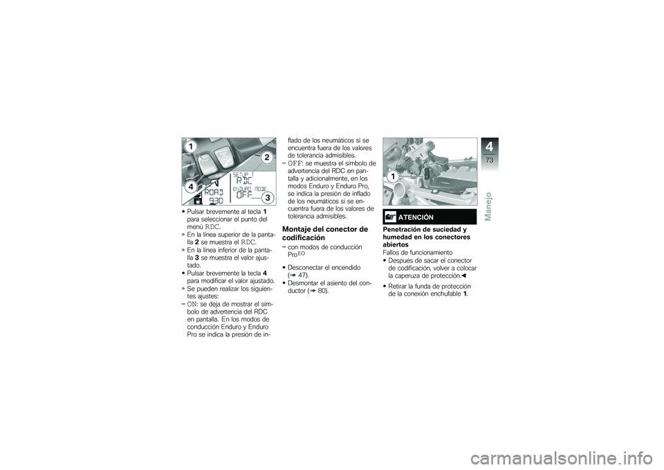 BMW MOTORRAD R 1200 GS 2016  Manual de instrucciones (in Spanish) ��
����	 ��	����
���� �� ���������	� �����������	 �� ��
��� ����
���-�
�	��
�%� �� ����� ��
���	���	 �� �� ����������!�� �
�
�