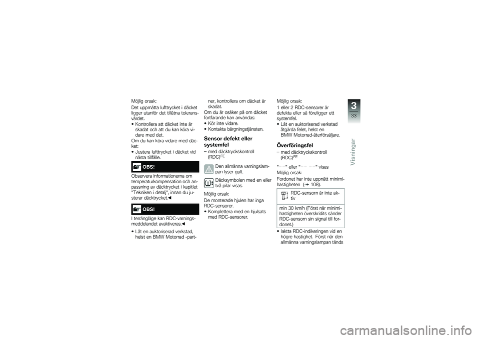 BMW MOTORRAD R 1200 GS 2016  Instruktionsbok (in Swedish) ���$��� �\f��
�\b��E
��� ��%�%�����\b ������� ���� � �
����������� ���\b���� �
�� ��������\b ��\f����\b��
�����
���
�8�\f����\f���