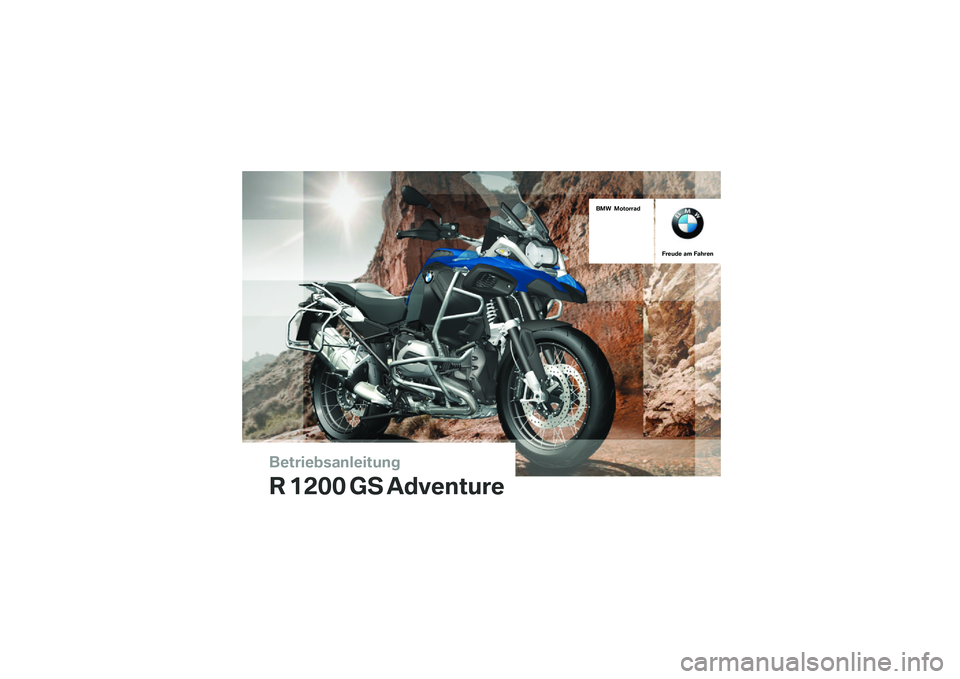 BMW MOTORRAD R 1200 GS ADVENTURE 2015  Betriebsanleitung (in German) 