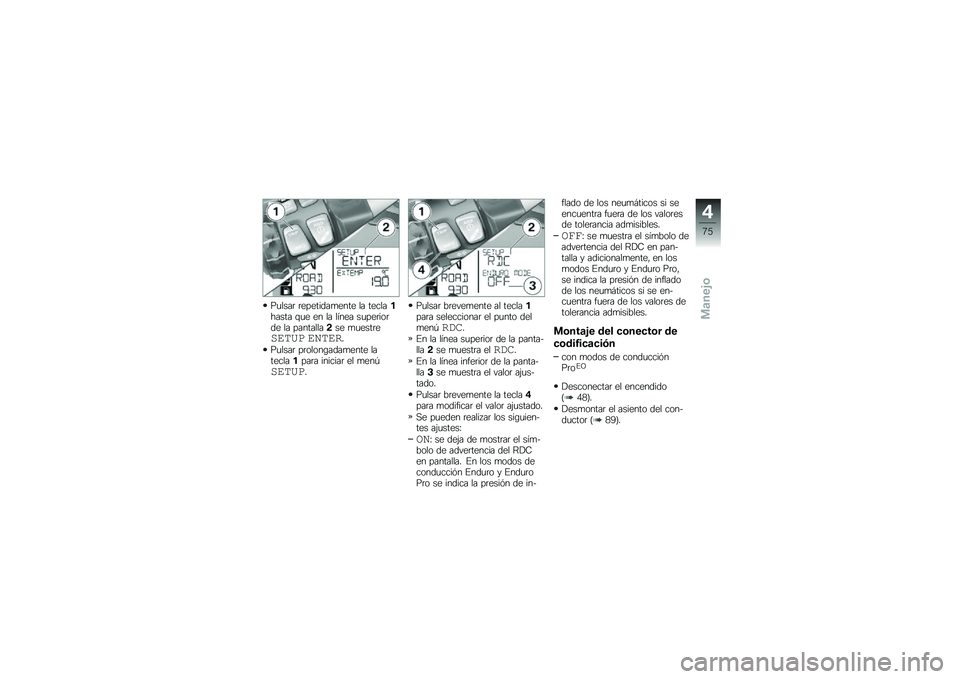 BMW MOTORRAD R 1200 GS ADVENTURE 2015  Manual de instrucciones (in Spanish) ��
����	 �	��������
���� �� ����������� �\f�
� �� �� ����� ��
���	���	�� �� ���������!�� �
�
����	������ �����
�
��
����	 ��