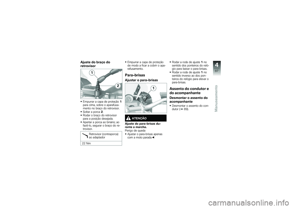 BMW MOTORRAD R 1200 GS ADVENTURE 2015  Manual do condutor (in Portuguese) �3�E���� �	�
 �9��\f��
 �	�

�����
����
�
�)��
����� � ���
� ��
 �
����
�!�(��%�
��� ����� �\b����
 � ��
����	��\b����
��� �� ����!� �� ��
