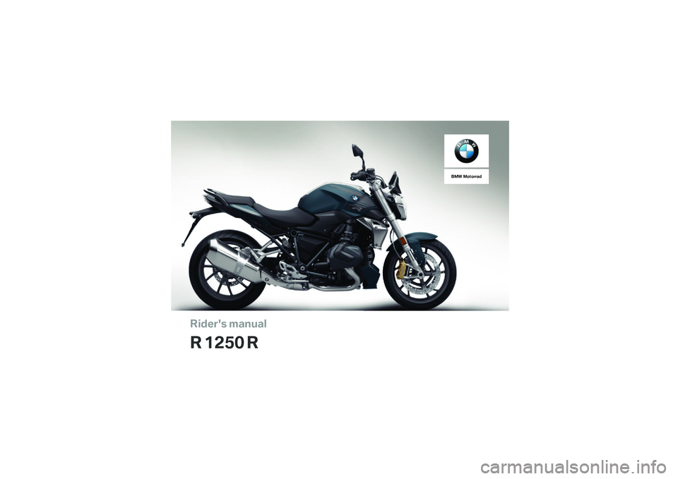 BMW MOTORRAD R 1250 R 2019  Riders Manual (in English) 