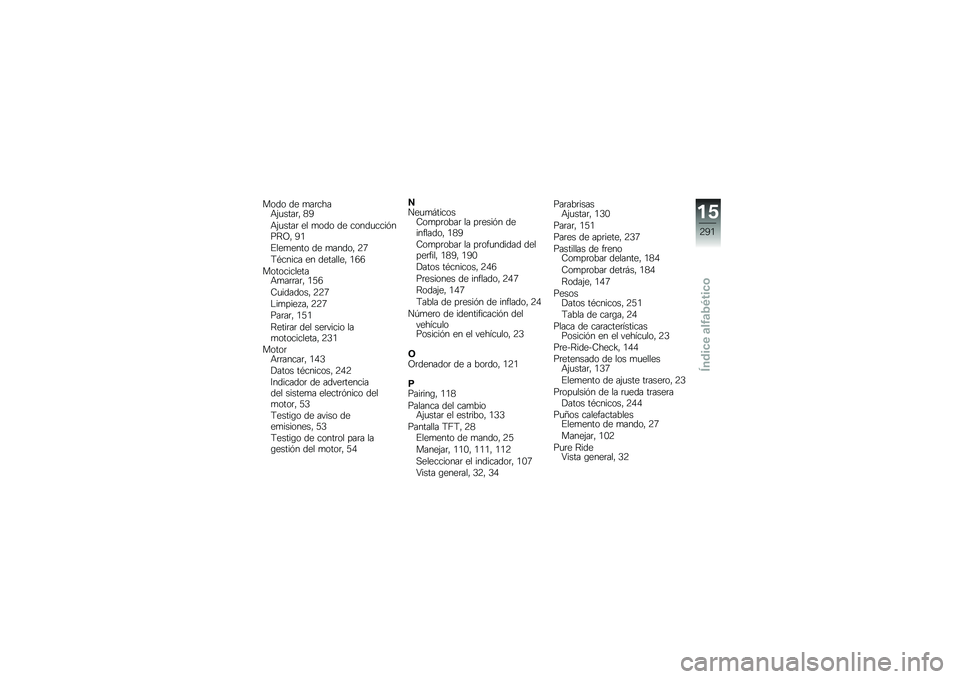BMW MOTORRAD R 1250 RS 2019  Manual de instrucciones (in Spanish) ���� �� �
��	����+�(�
����	�" �7�1
�+�(�
����	 �� �
��� �� �����
����&���=�C�" �1�/
�%���
���� �� �
�����" �:�3
�<�*����� �� ��������" �/�2�2
