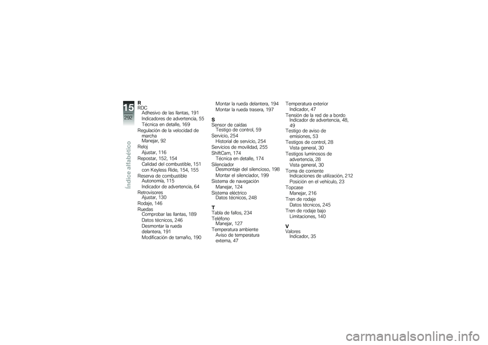 BMW MOTORRAD R 1250 RS 2019  Manual de instrucciones (in Spanish) �:�=�!�9�+������� �� ��� ��������" �/�1�/
�;��������	�� �� �����	�������" �4�4
�<�*����� �� ��������" �/�2�1
�=��\b�
�����&� �� �� ���