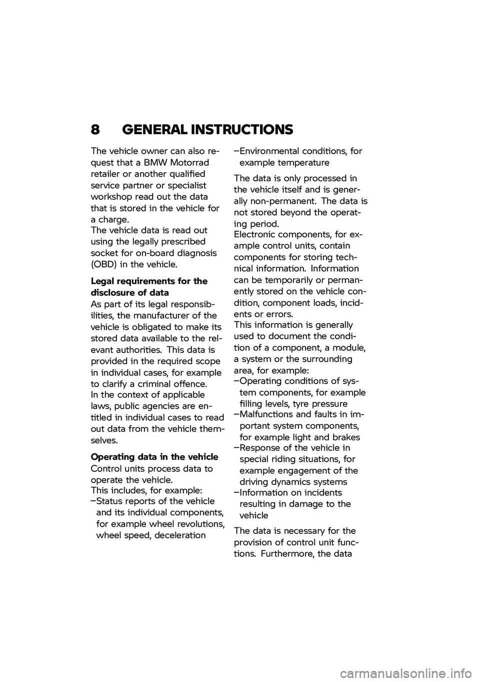 BMW MOTORRAD R 1250 RS 2020  Riders Manual (in English) �9 ������� ������������
��� ������\f� �����\b ��	� �	�\f�� �\b�� �$����
 �
��	�
 �	 ��� ���
��\b�\b�	��\b��
�	��\f��\b ��\b �	���
���\b �$��	�\