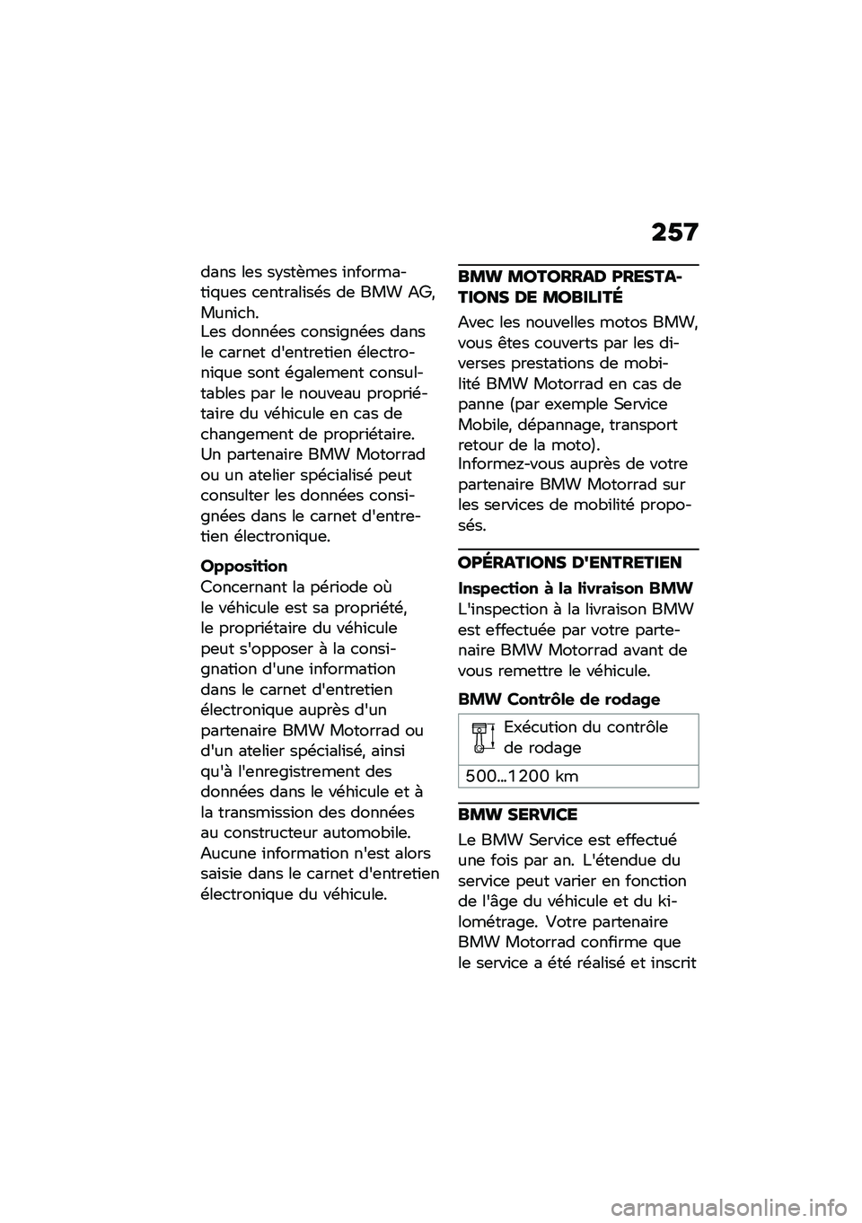 BMW MOTORRAD R 1250 RS 2020  Livret de bord (in French) ��0�:
���� ��	� ��$���+��	� �\f���������\f�%��	� �
�	������\f��\b� ��	 ��� �<�l�*����\f�
���!�	� �����\b�	� �
����\f�&��\b�	� ������	 �
����	�