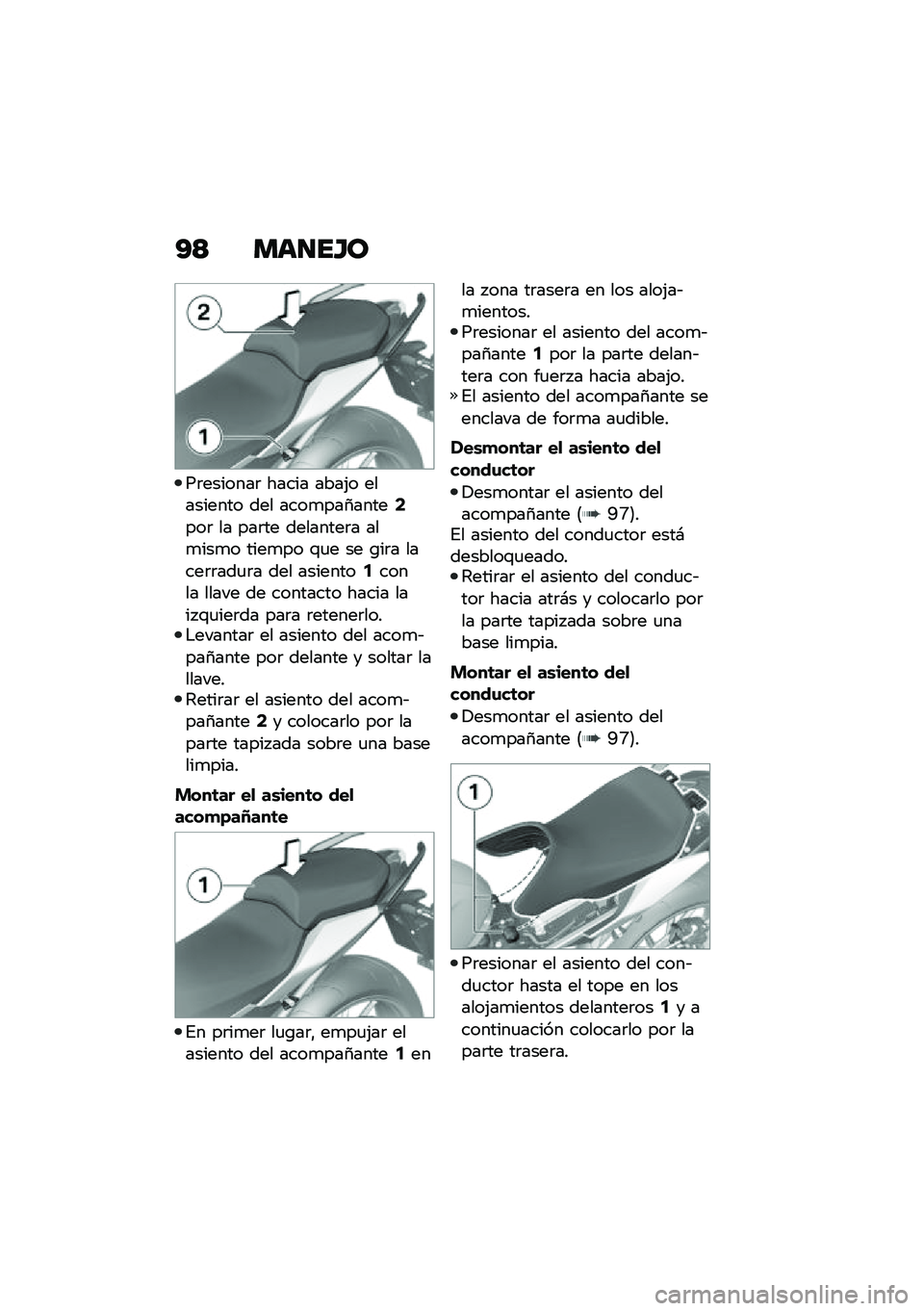 BMW MOTORRAD R 1250 RS 2020  Manual de instrucciones (in Spanish) �@�= ���
��H�
��	�������	 ����� ����(� ��������� ��� ����
���/�����7���	 �� ���	�� ��������	� ���
���
� ����
�� �\f�
� �� �\b��	�