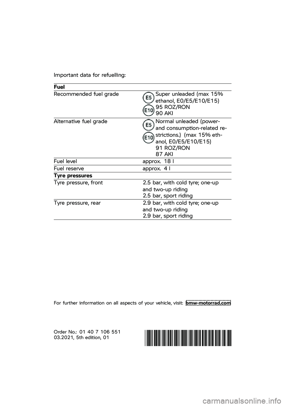 BMW MOTORRAD R 1250 RS 2021  Riders Manual (in English) ������
��\f�
 ���
� ��� ��������	�\f��<
����
���
�����\f��� ���� ���������� ��\f������ ����+ �1�=�?��
�\b��\f���% �*�/��*�=��*�1�/��*�1�