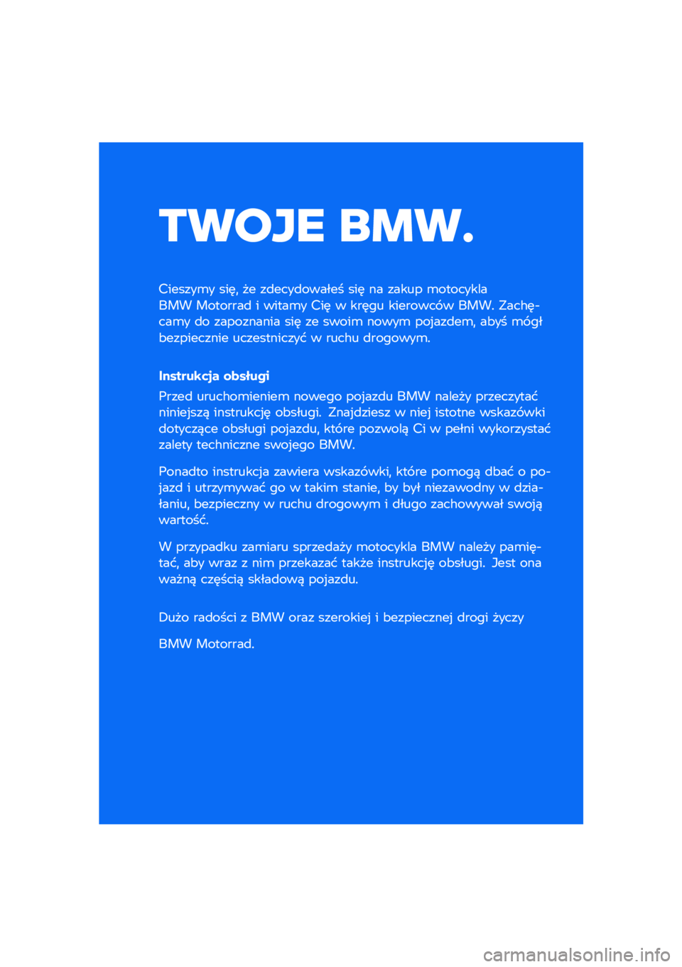 BMW MOTORRAD R 1250 RS 2021  Instrukcja obsługi (in Polish) 