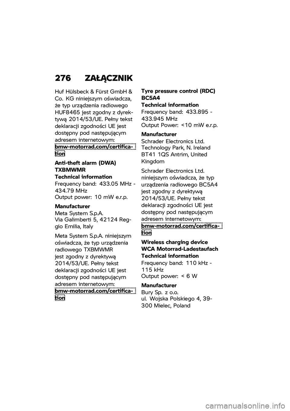 BMW MOTORRAD R 1250 RS 2021  Instrukcja obsługi (in Polish) 